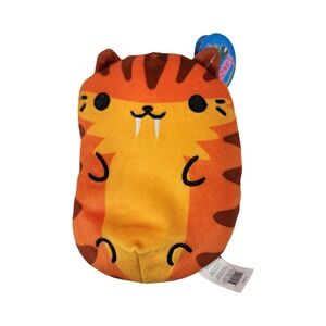 Cats Vs Pickles CHONKS Plush Orange Tiger Cat Saber‎ Tooth Fangs Stuffed Toy